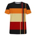 thumbnail image 4 of Weiqiqre T-Shirts pour Homme T-Shirt à Manches Courtes à Blocs de Couleur Col Ras du Cou Chandail Décontracté Basique, 4 of 4