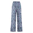 thumbnail image 4 of Pants for Women, Womens Fashionable Striped Printed Drawstring Wide Leg Pants, 4 of 5