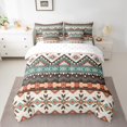 thumbnail image 2 of Erosebridal Tribal Aztec Bedding Queen Size, Bohomian Hippie Bedding Sets Queen Size, Triangle Geometric Decor, Reversible, 2 of 5