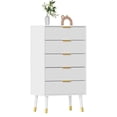 thumbnail image 2 of EDTara Commode de Chambre avec 5 Tiroirs, Commode Contemporaine et Unité d'Organisation d'Armoire, Petite Table de Nuit Cannelée pour Maximiser le Rangement dans Toute Chambre, 2 of 8