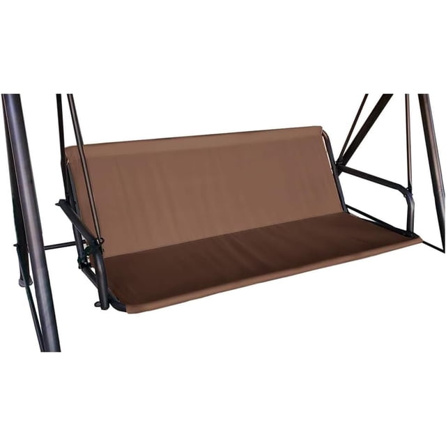 CUITING Housse de Siège de Balançoire de Patio J&C de Remplacement 600D Housse de Coussin de Balançoire Robuste Support de Siège de Balançoire d'Extérieur Imperméable Résistante à la Décoloration pour Balançoire 3 Places Housses de Balançoire Durables pour Cadre (63x22x