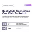 thumbnail image 4 of Graflsoa Souris Sans Fil Transparente à Double Mode H118 avec Éclairage RVB, 2,4 G+Bluetooth, 1600 Dpi Réglable, Couverture Magnétique, Charge USB‐C, Batterie 400 mAh, Commutateur Silencieux, 11 Modes d'Éclairage,, 4 of 7