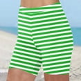 thumbnail image 2 of Plebaso Shorts pour Femmes 2025 Imprimé Rayé Shorts de Plage Taille Haute Mode Leggings Courts, 2 of 5