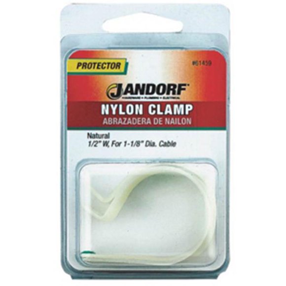 Jandorf Specialty Hardw 61459 Nylon Clamp - Natural, 0.5 x 1.13