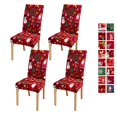 thumbnail image 1 of AMERTEER Christmas Chair Covers Stretch Washable Christmas Chair Protector Slipcovers for Kitchen Home Dining Room, 1 of 6