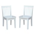 thumbnail image 1 of International Concepts Chaise pour Enfants Mission en Lin Blanc (Ensemble de 2), 1 of 6