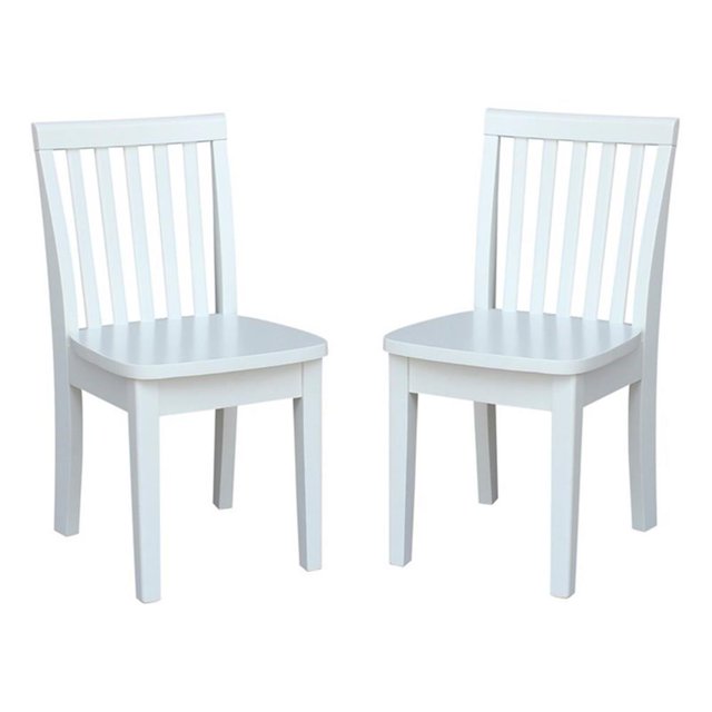 International Concepts Chaise pour Enfants Mission en Lin Blanc (Ensemble de 2)
