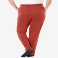 thumbnail image 3 of CHOK Plus Size 7-Day Knit Straight Leg Pant Stretch Elastic Waist Petite & Tall - 3X  Navy, 3 of 6