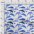 thumbnail image 2 of oneOone Velvet Medium Blue Fabric Beach Dolphin Sewing Craft Projects Fabric Prints By Yard 58 Inch Wide, 2 of 4
