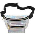 thumbnail image 4 of Women Workout Pouch Reflective Faux Leather Fanny Pack Cross Body Bag for Ladies, 4 of 6