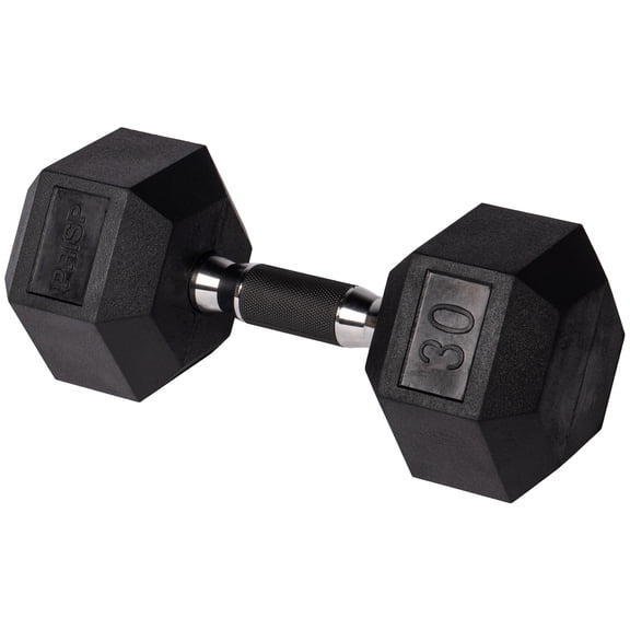 PRISP Haltère Hexagonal en Caoutchouc - Poids à Main en Fonte pour Gym à la Maison, Exercice et Mise en Forme avec Poignée en Caoutchouc; Vendu à l'Unité