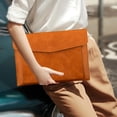 thumbnail image 1 of Magnetic Lock Leather File Bag - A4 Paper Document Holder with Secure Closure, Imitation Leather Briefcase Folder for Business, Office, School, Water-Resistant and Professional Design, 1 of 9