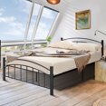 thumbnail image 2 of Costway Full Size Metal Bed Frame Headboard Footboard Platform No Box Spring Needed, 2 of 10