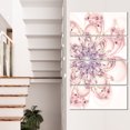 thumbnail image 1 of Full Bloom Fractal Flower in Pink - Large Flower Canvas Wall Art, 1 of 3