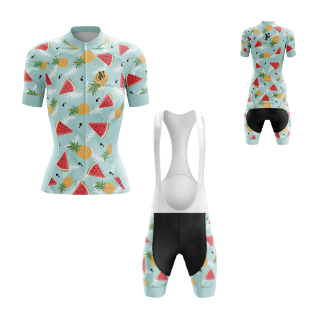 Watermelon/Pineapple Women's Cycling Kit - XXS