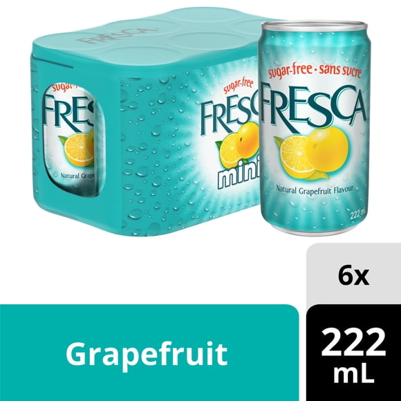 Boisson gazeuse Fresca Pamplemousse canettes, 222 mL, emballage de 6