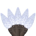 thumbnail image 2 of Northlight LED Faceted C6 Christmas Lights - Pure White - 23' Brown Wire - 70ct, 2 of 6