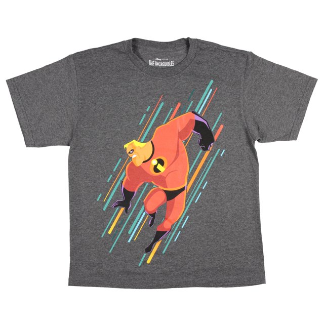 Disney Pixar The Incredibles Mr. Incredible In Action Boys T-Shirt (Medium)