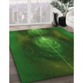thumbnail image 3 of Ahgly Tapis d'Intérieur Lavable en Machine Carré Transitionnel Vert Forêt Foncé, 7 Pieds Carré, 3 of 7