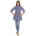 thumbnail image 4 of Moomaya Tunique en Coton Imprimé pour Femmes, Col Mandarin, Tenue Ethnique, Kurti à Épingles, 4 of 7