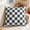 Gray #3, variant on Checkerboard Lamb Wool Style Pillowcase Cushion Cover | Polyester Decorative Throw Pillow Case with Invisible Zipper | Soft Home Sofa Bedroom Couch Accent Pillow Cover
