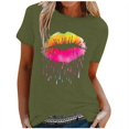 thumbnail image 1 of Birdeem Womens Fashion Printed Round Neck Short Sleeve T-Shirt Blouse Loose Tops, 1 of 6