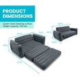 thumbnail image 3 of Intex Queen Size Inflatable Pull-Out Sofa Bed Couch and Chair Sleeper, Dark Gray, 3 of 9