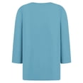 thumbnail image 5 of Timegard Tops for Women Long Sleeve Notched V-Neck Button Shirts Solid Color Fall Casual Loose Comfy Tops, 5 of 5