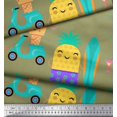 thumbnail image 1 of Soimoi Green Poly Georgette Fabric Beech & Fun Party Fabric Prints By Yard 42 Inch Wide, 1 of 5