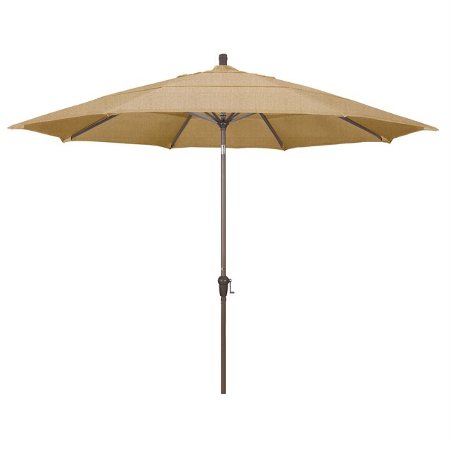 California Umbrella Parapluie 11' en Oléfine Tissé Sésame/champagne