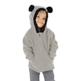 thumbnail image 1 of FAOWME Sweat à Capuche Chaud pour Enfants Garçons Filles Automne Hiver Gris 4-5 Ans, 1 of 5