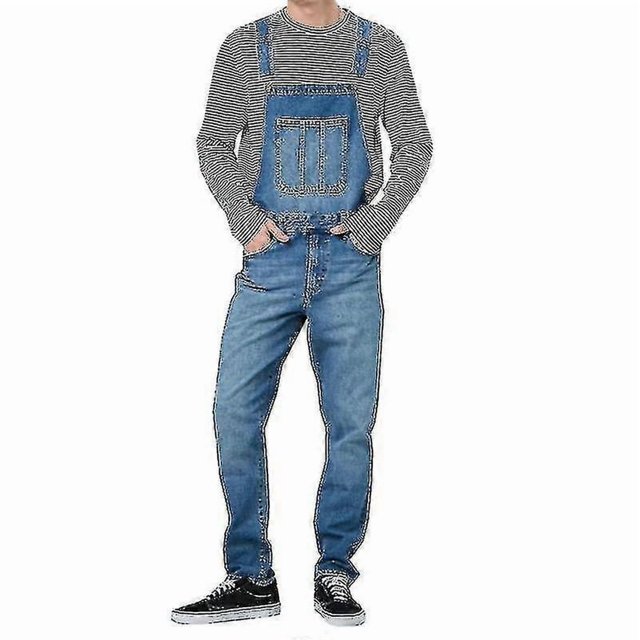Salopettes et Jeans pour Hommes (Bleu Foncé-S)