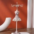 thumbnail image 3 of Mannequin Dress Jewelry Display Stand Model Dress Earring Necklace Ring Jewelry Holder Mannequin Stand Hanging Jewelry Tower Rack Jewelry Doll Holder for Necklace Earring Ring, 3 of 7