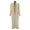 thumbnail image 4 of Comdrip Long Cardigans for Women! Long Cardigans for Women Open Front Cable Knit Cardigan Open Front Oversized Draped Sweater Outerwear Fall Cardigans for Women White L, 4 of 4