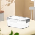 thumbnail image 2 of yulier Plastic Food Storage Container with Snap Lids, Clear Rectangle Meal Prep Container, Freezer Airtight Leakproof Food Fresh-Keeping Box for Fruits Vegetables Butter Cheese, 2 of 6