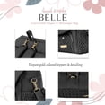 thumbnail image 4 of Hannah & Sophia Belle Convertible Diaper Backpack & Messenger Bag, Black Orchid, 4 of 12