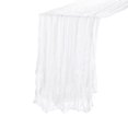 thumbnail image 1 of Unique Bargains Chemin de Table en Étamine 11 Pieds 35 x 134 Pouces Nappe en Gaze Rustique, Blanc, 1 of 7
