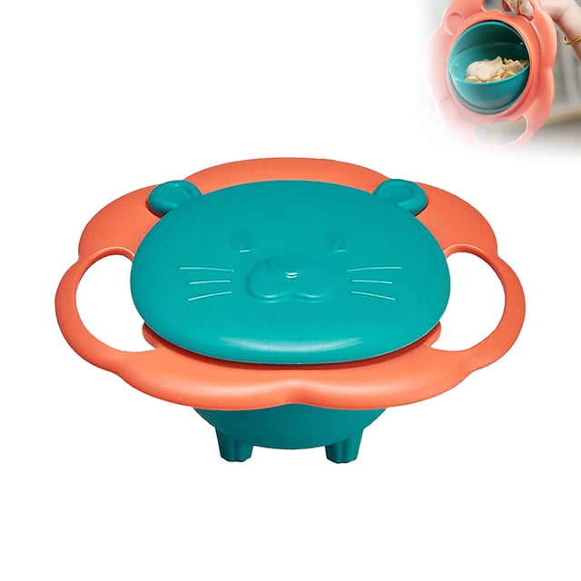 SHAGUOZHOU Kitchen Table Mats round round Table Place Mats Indoor Kitchen Place Mats Indoor Dining Washable ZJchao Children Rotation Spill Re Sistant Bowl Feeding 360 De Grees Tableware Baby Toddlers