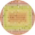 thumbnail image 1 of Ahgly Tapis Rond Lavable en Machine Intérieur Transitionnel Chrome Or Jaune, 3 Pieds Rond, 1 of 7