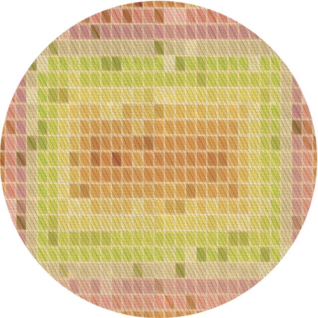Ahgly Tapis Rond Lavable en Machine Intérieur Transitionnel Chrome Or Jaune, 3 Pieds Rond