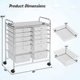 thumbnail image 4 of Patiojoy Chariot de Rangement Roulant à 12 Tiroirs avec Dessus Organisateur Transparent, 4 of 9