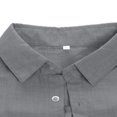 thumbnail image 3 of Mens Linen Button Up Casual Short Sleeve Slim Fit Shirts, 3 of 6