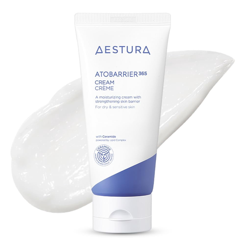 AESTURA ATOBARRIER365 Cream with Ceramides, Korean Face Moisturizer for Barrier Repair | 120H lasting Hydration, Ceramide Capsules, Dry & Sensitive Skin, Non-comedogenic, 80 ml