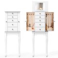 thumbnail image 1 of Costway Jewelry Cabinet Armoire Storage Box Chest Standing Organizer with Mirror White, 1 of 10
