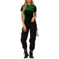 thumbnail image 1 of INSPIRE CHIC T-Shirt Décontracté en Velours pour Junior, Col Rond, Manches Courtes, Fête de Noël, 1 of 5