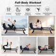 thumbnail image 4 of Cherish Foldable Pilates Reformer Machine for Home Gym,Professional Reformer Pilates with Jump Board, 2 Sets Color Resistance Cords,at Home Pilates for Full Body Workouts & Strength Training, 4 of 8