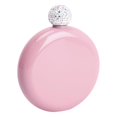 thumbnail image 1 of Portable Pocket Hip Leakproof Round Stainless Steel Bottle for pink, 1 of 8