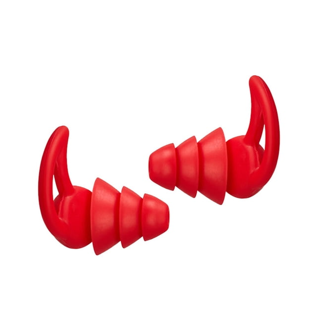 Écouteurs de Sommeil en Silicone Réduction de Bruit Réutilisables; Écouteurs pour Bureau Maison, Rouge, 3 Couches