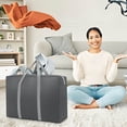 thumbnail image 4 of Storage and Organization Items for Home Specials!Kyusrd Travel Storage Bag Moving Bag Large Capacity Non-woven Quilt Bag Portable Duffel Bag Practical, 4 of 5