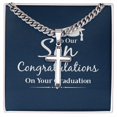 thumbnail image 2 of To Our Son Congratulations on Your Graduation Artisan Cross Cuban Chain Link, 2 of 7